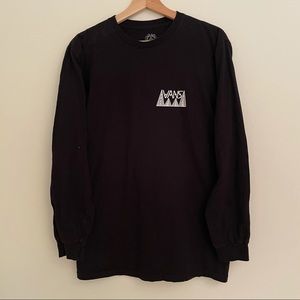 Vans Men’s Black Dakota Roche Logo Long Sleeve Tee Shirt